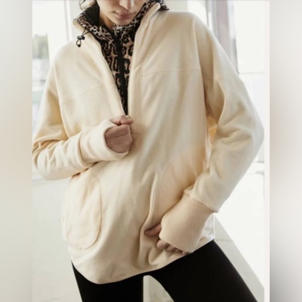 Free People Movement Mountain Dreamin Fleece Pullover | Medium | Iced Peach